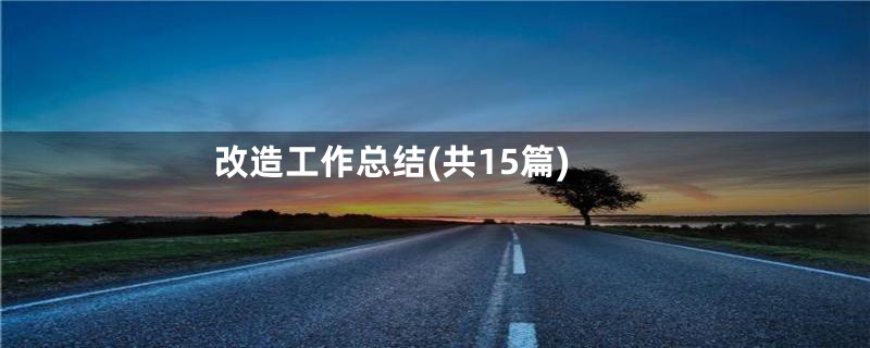 改造工作总结(共15篇)