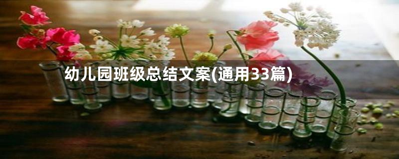 幼儿园班级总结文案(通用33篇)