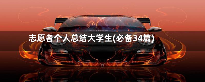 志愿者个人总结大学生(必备34篇)