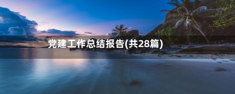 党建工作总结报告(共28篇)