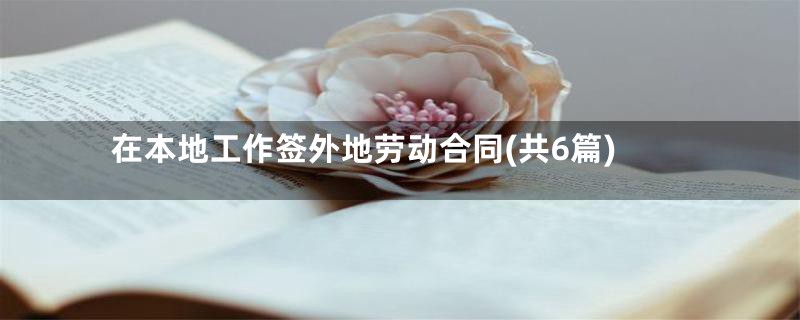 在本地工作签外地劳动合同(共6篇)