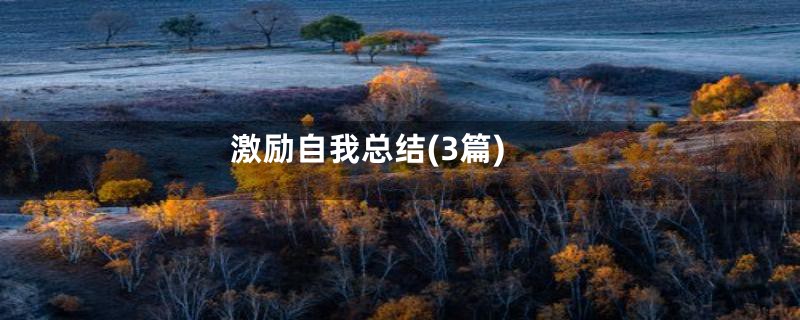 激励自我总结(3篇)
