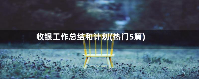 收银工作总结和计划(热门5篇)