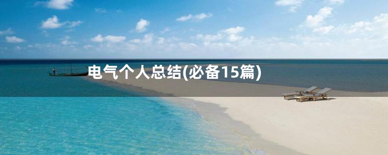 电气个人总结(必备15篇)