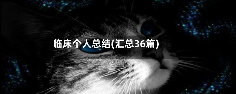 临床个人总结(汇总36篇)