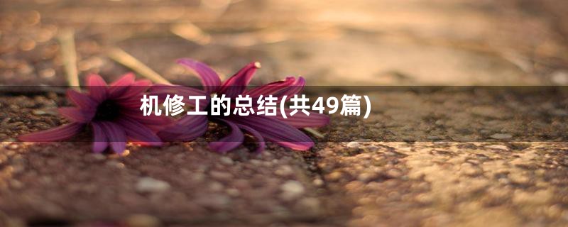 机修工的总结(共49篇)