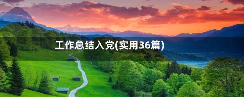 工作总结入党(实用36篇)