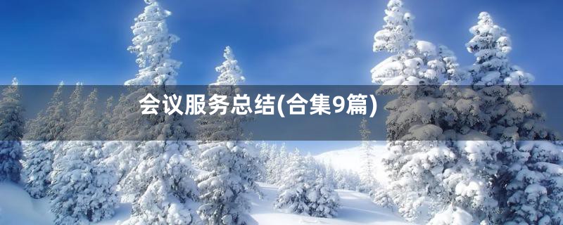 会议服务总结(合集9篇)