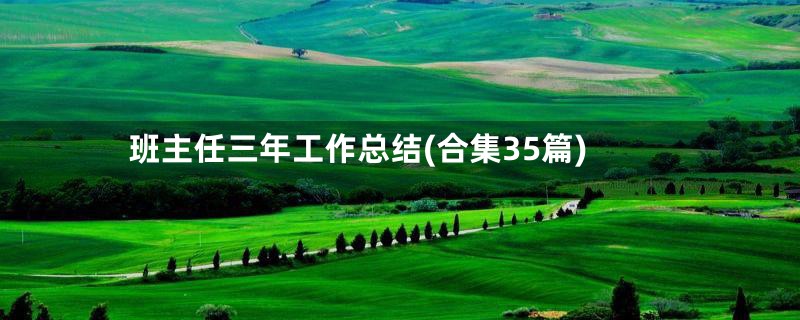 班主任三年工作总结(合集35篇)