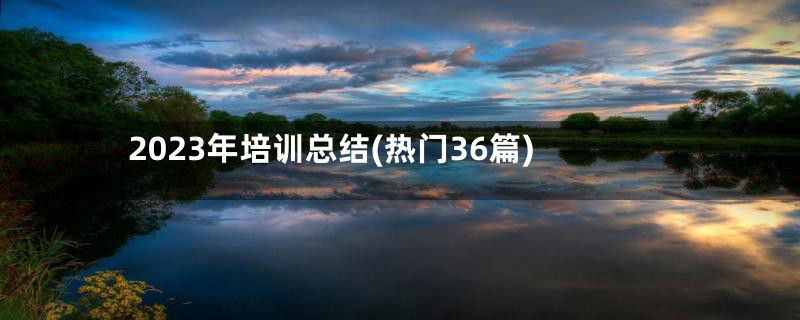 2023年培训总结(热门36篇)