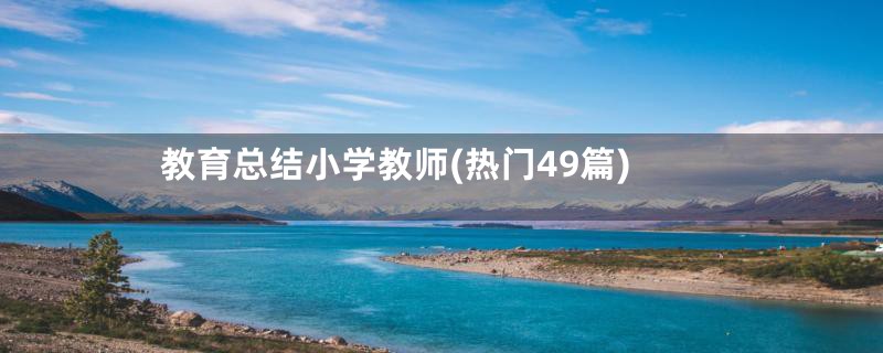 教育总结小学教师(热门49篇)