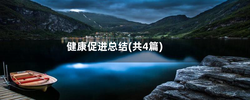健康促进总结(共4篇)