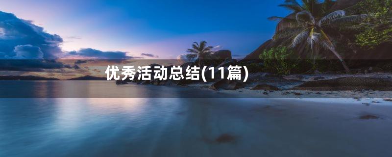 优秀活动总结(11篇)