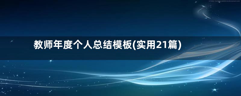 教师年度个人总结模板(实用21篇)