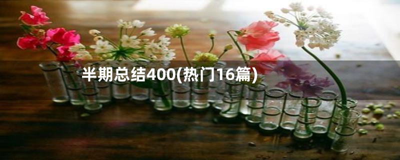半期总结400(热门16篇)