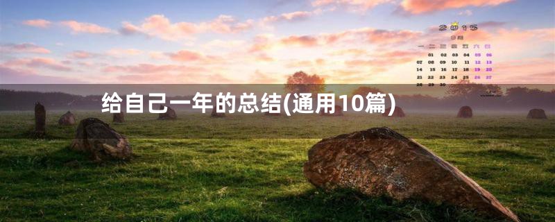 给自己一年的总结(通用10篇)