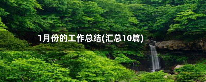 1月份的工作总结(汇总10篇)