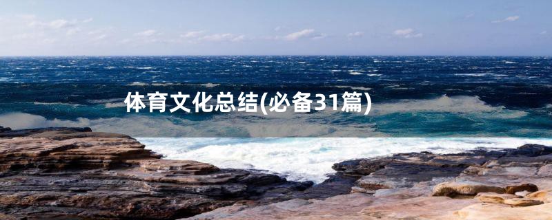 体育文化总结(必备31篇)