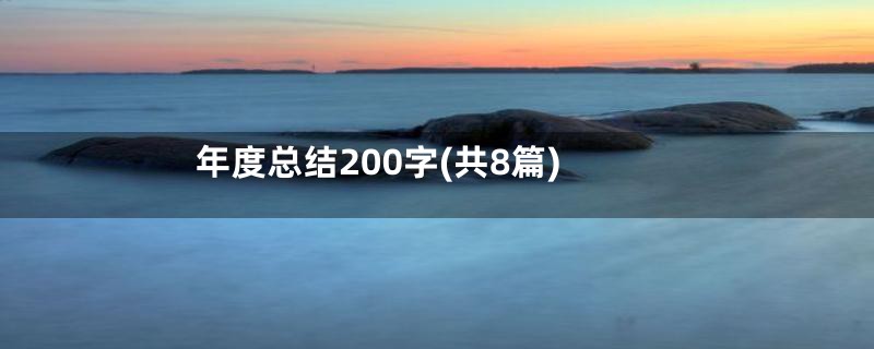 年度总结200字(共8篇)