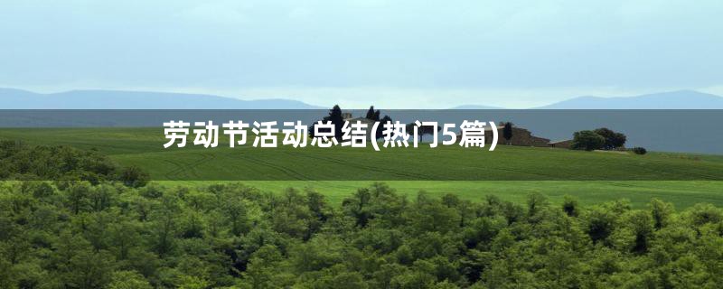 劳动节活动总结(热门5篇)