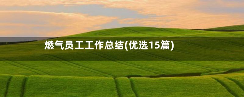 燃气员工工作总结(优选15篇)