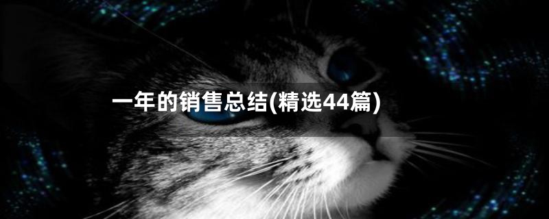 一年的销售总结(精选44篇)
