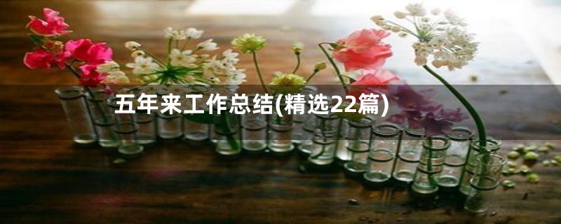 五年来工作总结(精选22篇)