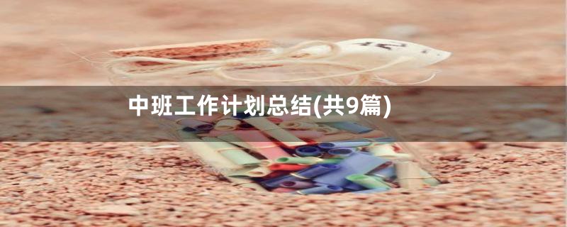 中班工作计划总结(共9篇)