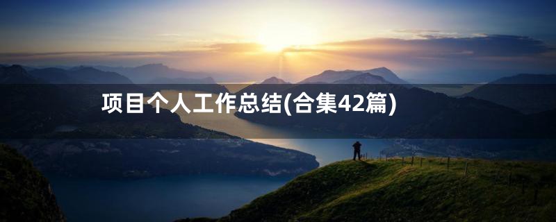 项目个人工作总结(合集42篇)