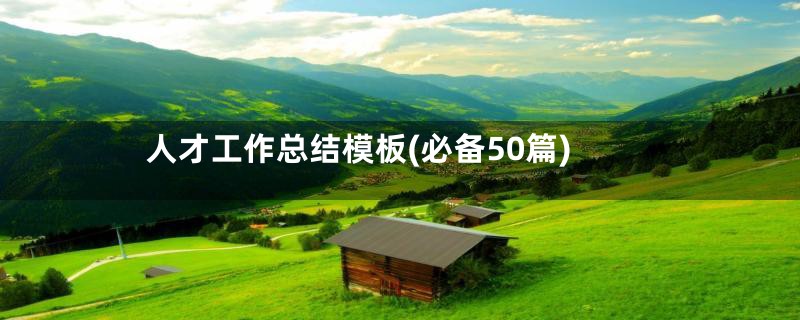 人才工作总结模板(必备50篇)