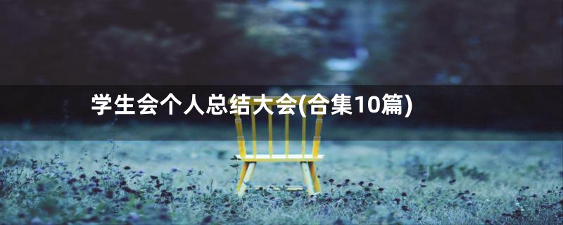 学生会个人总结大会(合集10篇)