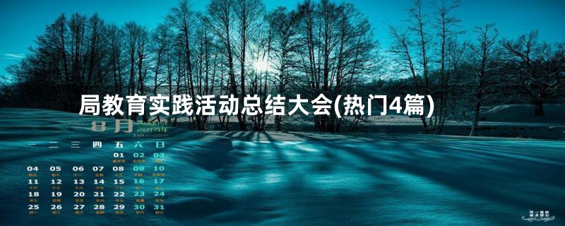 局教育实践活动总结大会(热门4篇)
