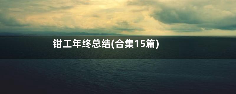 钳工年终总结(合集15篇)