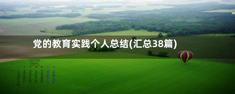 党的教育实践个人总结(汇总38篇)