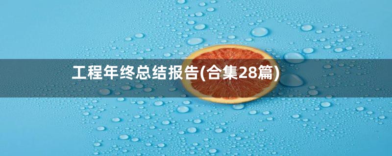 工程年终总结报告(合集28篇)