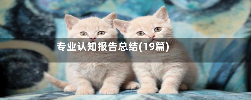 专业认知报告总结(19篇)