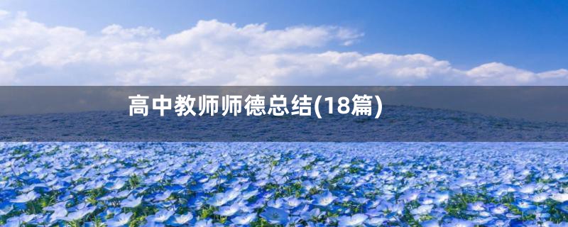 高中教师师德总结(18篇)