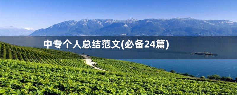 中专个人总结范文(必备24篇)