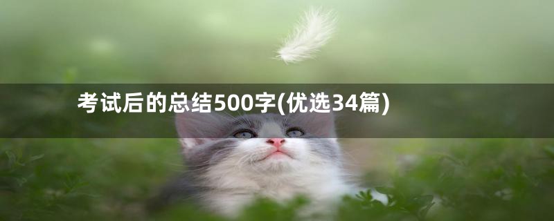 考试后的总结500字(优选34篇)