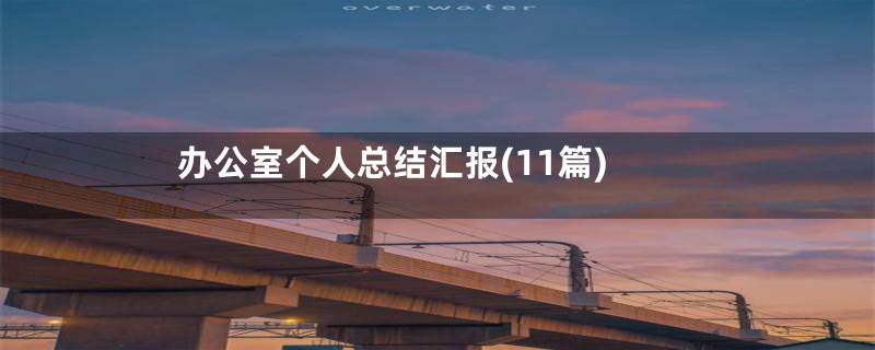 办公室个人总结汇报(11篇)