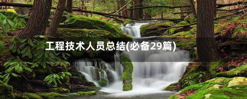 工程技术人员总结(必备29篇)