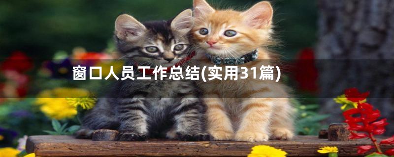窗口人员工作总结(实用31篇)