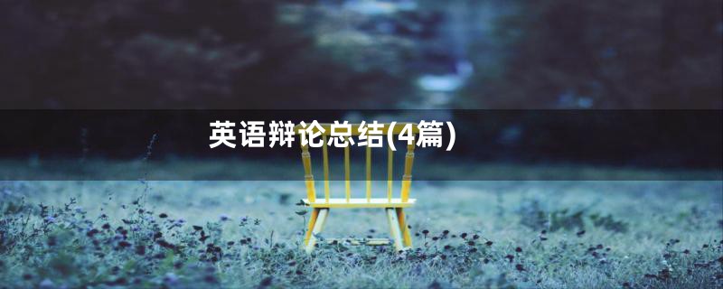 英语辩论总结(4篇)