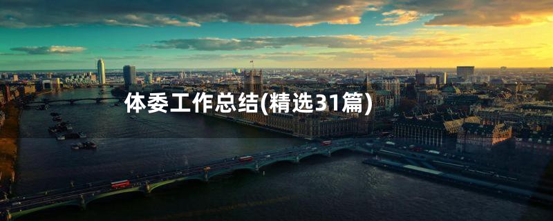 体委工作总结(精选31篇)