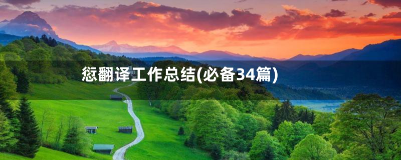 愆翻译工作总结(必备34篇)