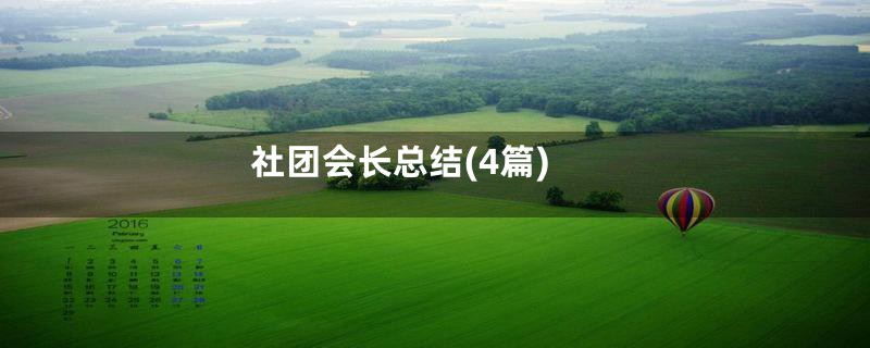 社团会长总结(4篇)