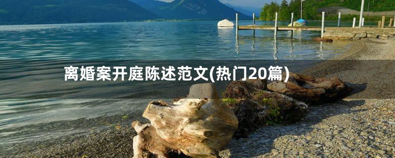 离婚案开庭陈述范文(热门20篇)