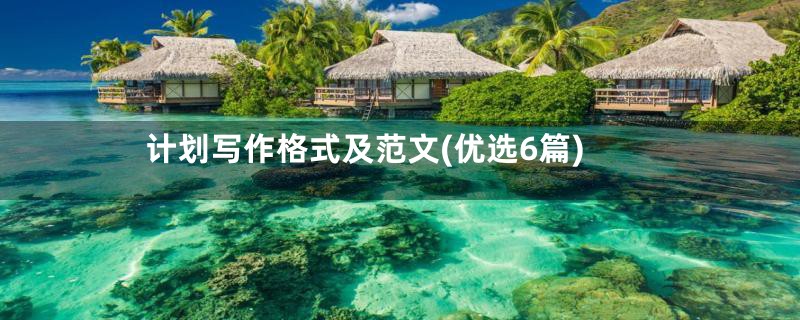 计划写作格式及范文(优选6篇)