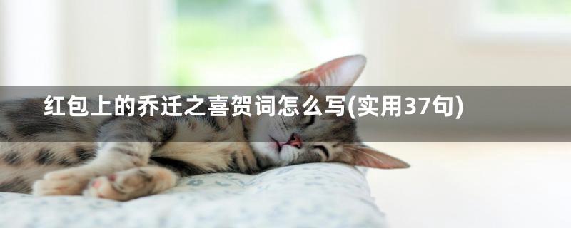 红包上的乔迁之喜贺词怎么写(实用37句)