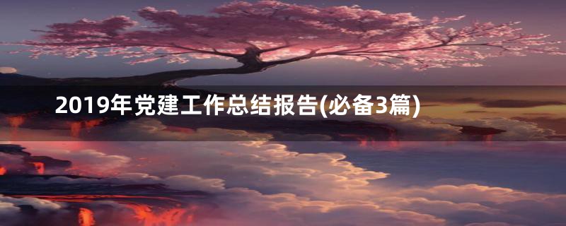 2019年党建工作总结报告(必备3篇)